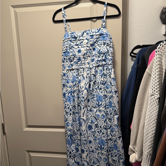 Abercrombie & Fitch Dresses & Skirts - Abercrombie & Fitch Blue and White Midi Sundress